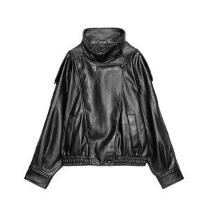 NWT Zara Women's Black Faux Leather Jacket